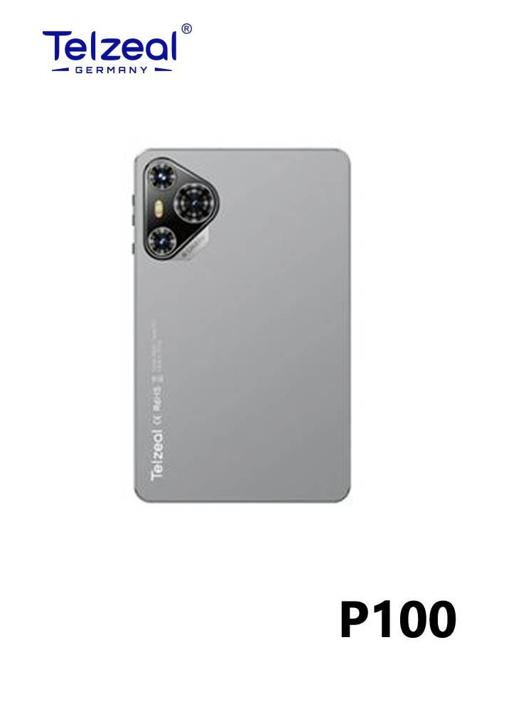 Telzeal P100 10.1 Inch Android 13 Tablet with 5G WiFi and Dual SIM 8GB RAM 512GB ROM 8000 mAh High Capacity Battery Wireless Keyboard and Mouse Grey - Image 1